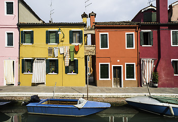 Image showing Multicolored houses in Venice