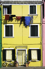 Image showing Bright yellow color house in Venice