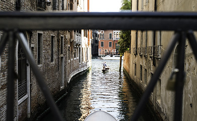 Image showing Man on a boat in Venice