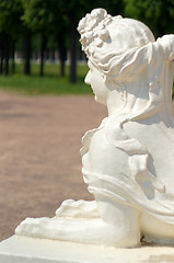 Image showing White marble sphinx