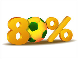 Image showing eighty percent discount icon