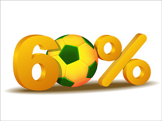 Image showing sixty percent discount icon