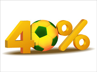 Image showing forty percent discount icon