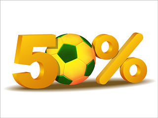 Image showing fifty percent discount icon