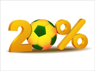 Image showing Twenty percent discount icon