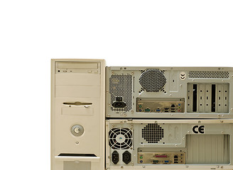 Image showing old computers  for electronic recycling