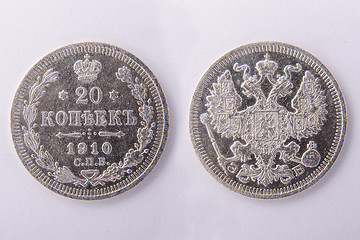 Image showing Russian coin of 20 cents in 1910