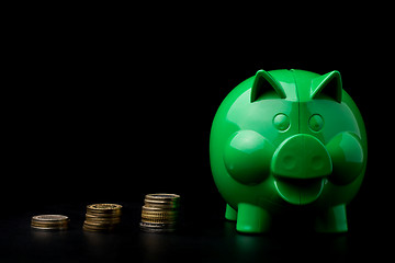 Image showing Piggy Bank with money