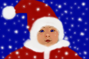 Image showing Little cute Santa Claus