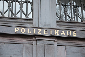 Image showing German police house signboard