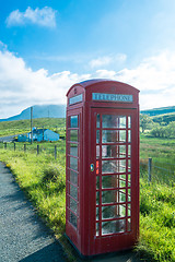 Image showing Ttraditional red telephone booth