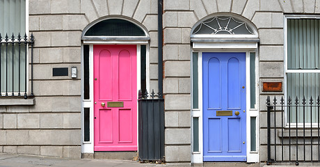 Image showing Georgian doors in Dublin