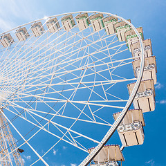 Image showing Ferris wheel of fair and amusement park