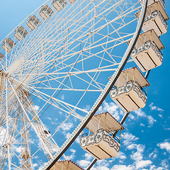 Image showing Ferris wheel of fair and amusement park