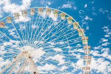 Image showing Ferris wheel of fair and amusement park 