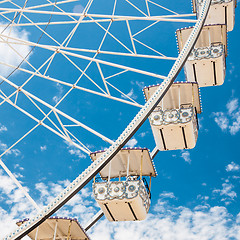 Image showing Ferris wheel of fair and amusement park