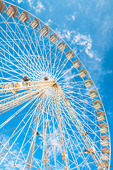 Image showing Ferris wheel of fair and amusement park