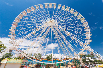 Image showing Ferris wheel of fair and amusement park