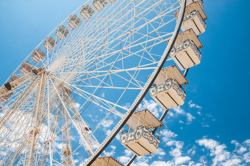 Image showing Ferris wheel of fair and amusement park