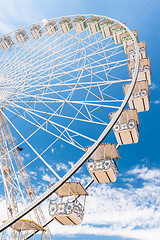 Image showing Ferris wheel of fair and amusement park