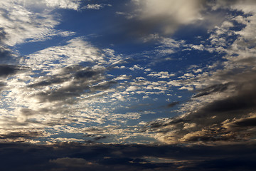 Image showing Sky with clouds at summer sunset