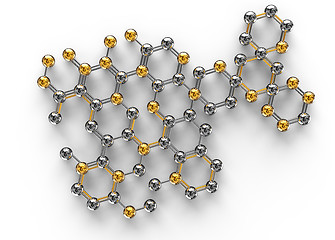 Image showing 3d science illustration of abstract molecule