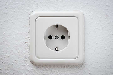 Image showing White socket on wall