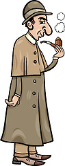 Image showing retro detective cartoon illustration