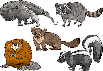 Image showing wild animals set cartoon illustration