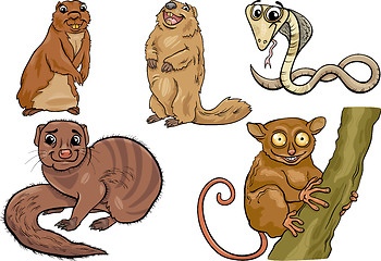 Image showing wild animals set cartoon illustration