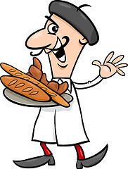 Image showing french baker cartoon illustration