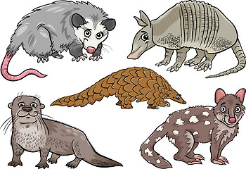 Image showing wild animals set cartoon illustration