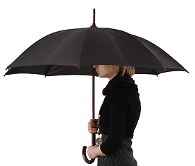 Image showing Woman with umbrella