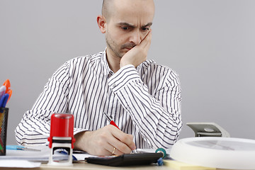 Image showing Man at desk