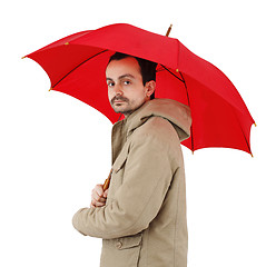 Image showing Man with umbrella