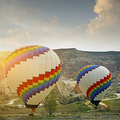 Image showing Hot air balloon in  cappadocia, turkey