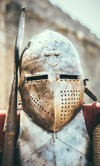 Image showing Medieval Knight In Helmet
