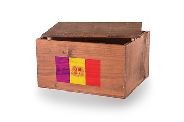 Image showing Wooden crate isolated on a white background