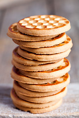 Image showing stack of honey cookies 