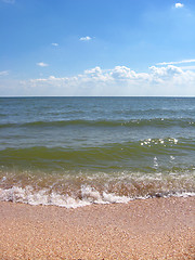 Image showing marine landscape with waves