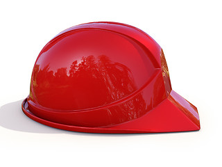 Image showing Red safety helmet 