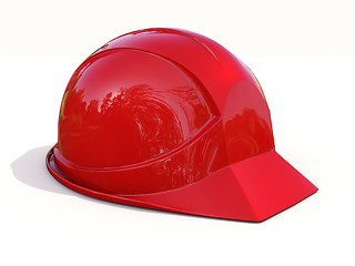 Image showing Red safety helmet 