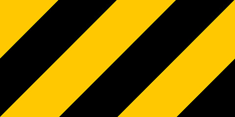 Image showing Warning black and yellow hazard stripes texture