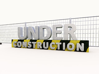 Image showing Under construction and fence