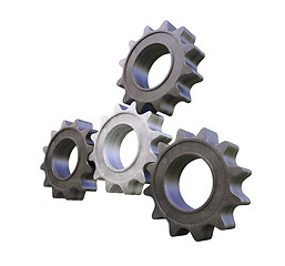 Image showing Metal cogwheels