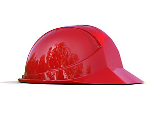 Image showing Red safety helmet 