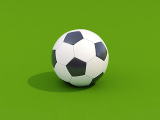 Image showing Soccer ball on green