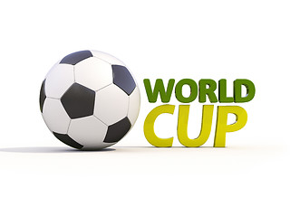 Image showing World cup and soccer ball
