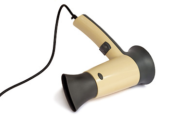 Image showing The hair dryer for drying of hair on a white background.