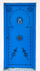 Image showing Andalusian style Blue door from Sidi Bou Said